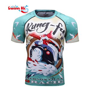 Rashguard personnalisé pour <span class=keywords><strong>le</strong></span> BJJ, chemise de surf, protection UPF, rashguard UV pour <span class=keywords><strong>le</strong></span> BJJ, manches courtes, rashguard imprimé de haute qualité pour <span class=keywords><strong>le</strong></span> <span class=keywords><strong>MMA</strong></span> - Product Image 1