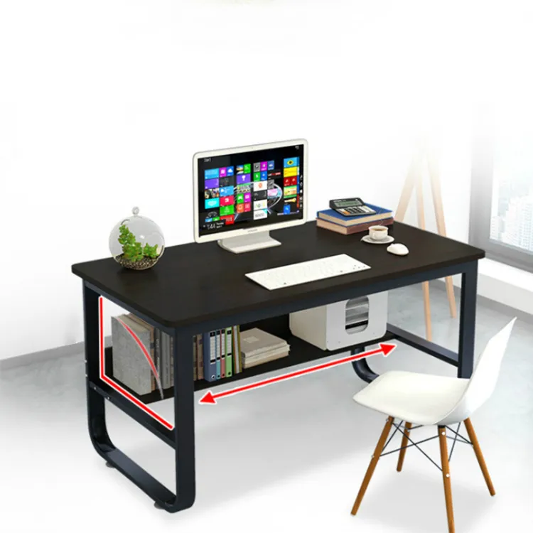 木製のオフィスデスクと椅子のコンピューターデスクの組み合わせシンプルでモダンなオフィスボスデスクファイルキャビネット1つのシンプルなテーブル