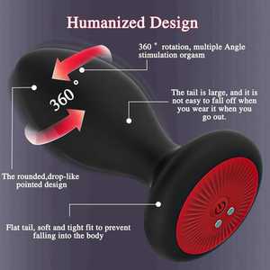 Tapón Anal Giratorio con Control Remoto por Aplicación para Hombres y Mujeres, Producto Sexual para Adultos, Masajeador Universal para Orgasmos y Masturbación de Próstata - Product Image 4