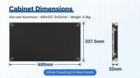 Écran LED COB intérieur ultra-fin en aluminium moulé sous pression 600x337,5 mm, Full Color, 600 nits, fréquence de rafraîchissement 3840 Hz, P0.9 P1.25 P1.5