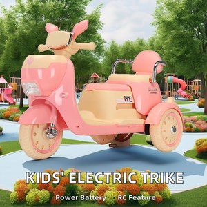 Mobil mainan sepeda roda tiga elektrik, mobil mainan Remote Control dapat diisi ulang untuk anak usia 2 hingga 4 tahun anak laki-laki dan perempuan - Product Image 2