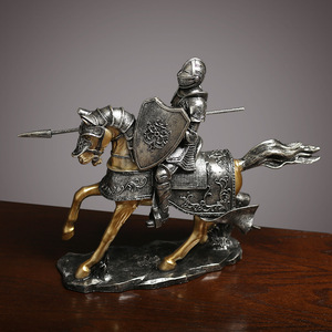 Decoración Nórdica de Lujo con Figura de Caballero a Caballo, Estilo Chino Creativo, para Cumpleaños, Inauguración de Casa, Sala de Estar u Oficina - Product Image 3