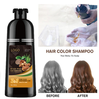 Produk Baru Terbaik Pewarna Rambut Permanen Bahan Herbal Alami 3 in 1 Krim Pewarna Rambut untuk Menutupi Uban Bebas Peroksida
