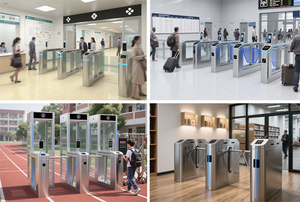 अंकुई जिम रूम एक्सेस कंट्रोल स्विंग टर्नस्टाइल आधा ऊंचाई टर्नस्टाइल गेट स्विंग बैरियर क्यूआर कोड रीडर के साथ - Product Image 4