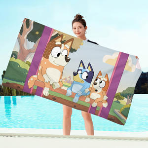 2024 Último precio de fábrica personalizado Blueys Tay o swifties patrón de fibra ultrafina Toallas de playa toallas de baño servilletas salvajes - Product Image 3