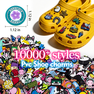 Adornos de PVC 2D para Zapatos, Venta al por Mayor, Personalizados, de Dibujos Animados, Accesorios de Decoración para Zuecos, Hebillas DIY para Zapatos, Suministro de Fábrica Unisex - Product Image 1