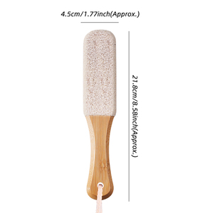 Lima de pies de madera de doble cara, removedor de callos, piedra pómez, exfoliante para pedicura, para pies húmedos y secos - Product Image 1
