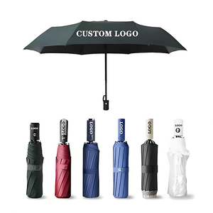 Parapluie pliant promotionnel personnalisé avec logo, vente en gros, parapluie pas cher, dernier modèle pliant automatique à trois sections - Product Image 6