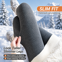 Leggings en molleton côtelé personnalisés pour femmes, collants d'hiver doublés de sherpa, pantalons stretch taille haute pour le froid