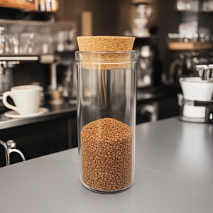 Flacons en verre transparent de 30 ml, tubes à essai avec bouchon en liège, bouteilles en verre vides - Product Image 1