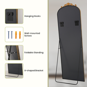 Gương đứng toàn thân cổ điển phong cách Pháp, trang trí nhà cửa kiểu Ý, bán chạy - Product Image 3