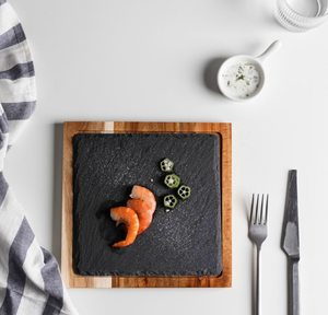 Pratique chaud en bois massif dalle <span class=keywords><strong>de</strong></span> roche <span class=keywords><strong>plateau</strong></span> à Steak planche à découper en bois <span class=keywords><strong>plateau</strong></span> <span class=keywords><strong>de</strong></span> service <span class=keywords><strong>de</strong></span> nourriture occidentale pour la cuisine domestique - Product Image 3