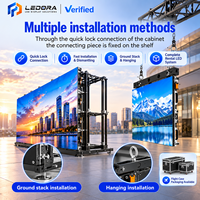Mur vidéo LED en aluminium P3.91 500x1000mm, 5000 nits, lisible en plein soleil, IP65, 7680Hz, garantie 5 ans, pour les murs architecturaux des bâtiments