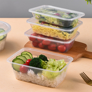 Boîte à lunch jetable en PET <span class=keywords><strong>micro</strong></span>-ondable avec bord renforcé et base plate pour les repas à emporter au bureau - Product Image 5