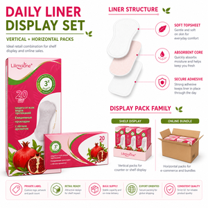 Serviettes hygiéniques jetables en coton biologique certifiées CE HALAL, protège-slips super absorbants avec ailettes pour usage quotidien féminin - Product Image 4