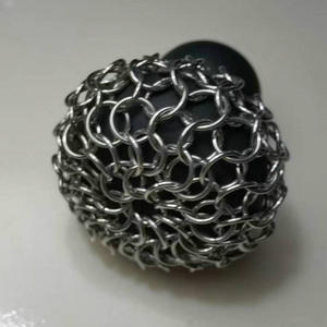 Accesorio ergonómico de cocina, depurador de malla de hierro fundido, raspador de sartén, limpiador de silicona de acero inoxidable para ollas, sartenes, uso para bebés - Product Image 4