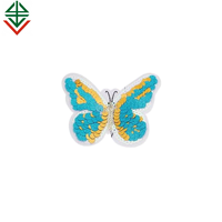 Patch papillon à paillettes cousu sur patchs papillon colorés Applique insecte dessin animé papillon bleu rose