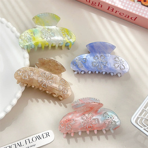 جديد إبداعي فاخر شعار مخصص خلات حجر الراين ، ذيل حصان القرش خلات مقاطع كبيرة - Product Image 6