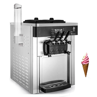 Machine à crème glacée molle Offre Spéciale Si Hao YKF-8218T 3 saveurs Machine à crème glacée VEVOR
