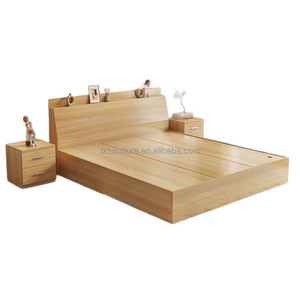 Economy Simple Wood Base Hotel <b>Bed</b> Customized Queen King Size <b>Platform</b> <b>Bed</b> <b>Frame</b> with Headboard For 3 Star Hotel Bedroom Sets - Product Image 6