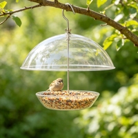 Produits d'extérieur Heath : Dôme réglable pour alimenter les oiseaux, aide à bloquer les écureuils et les oiseaux de grande taille – Mangeoire dôme Observatoire