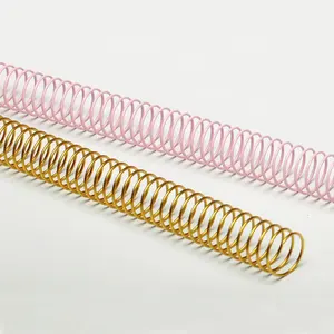 Notebook Binding Metalen Gouden Spiraal Single Loop 4 1 Pitch 14Mm Spiraal Binding Coil