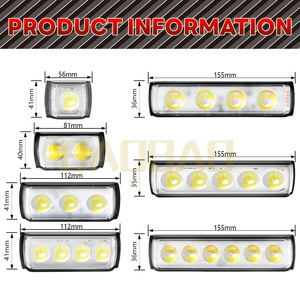 <span class=keywords><strong>BAOBAO</strong></span> BB1813 Luz LED para Motocicleta, Faro Delantero con 1 2 3 4 5 6 Lentes, Flash Blanco, Amarillo, Niebla, Mini Luz para Moto - Product Image 2