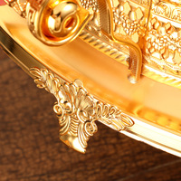 Europese stijl Retro Licht-Luxe Exquise Vintage Grote Capaciteit 51,2cm Fruit Schaal Schaal Woonkamer Huisdecoratie Salontafel