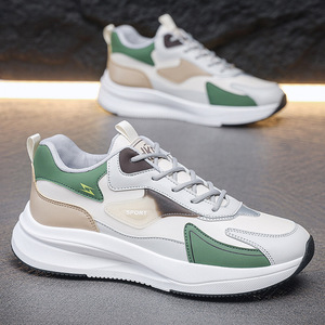 Zapatos Casuales para Hombre 2025, Zapatos Deportivos de Cuero de Alta Calidad, Estilo Chunky, con Cordones, para Correr y Caminar - Product Image 5