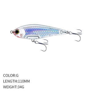Esca Artificiale Affondante in ABS da 110mm 34g con Amo per la Pesca di Salmone, Pesce Gatto e Sgombro in Acqua Salata, Fiumi, Laghi e Torrenti - Vendita all'Ingrosso - Product Image 2