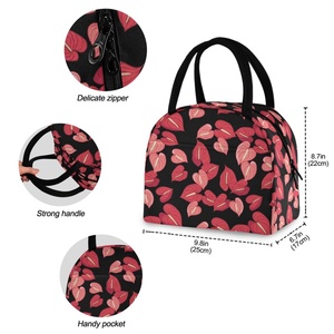 Low Moq Hawaii Red Anthurium Design Lifestyle Bag Cooler Lunch Bag Insulated Office Small Custom Insulated Food Cooler Bag - Product Image 4