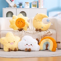 Coussins en peluche en forme de soleil, de lune et de nuage de la série Weather, doux et confortables pour la décoration de la maison