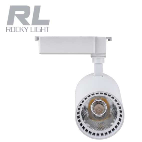 Rocky Light 20W/30W Black/white Led Track Light with Rail Fixture Fitting Led Track Lamp for Track Lighting Track Head