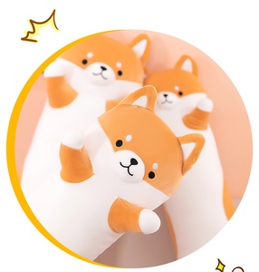 Almohada cilíndrica de <span class=keywords><strong>Shiba</strong></span> <span class=keywords><strong>Inu</strong></span>, muñeco de peluche grande para dormir, juguete de trapo, disponible al por mayor para niñas y niños - Product Image 2