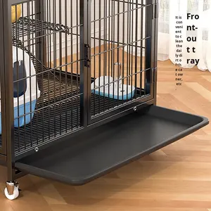 Meerlaagse Ijzeren Kattenvillakooi Voor Kittens En Volwassen Katten-Benodigdheden Voor Huisdieren Voor Grote Kattenhuizen - Product Image 4