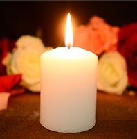Bougie votive parfumée bon marché, grande bougie blanche en cire, fabrication bon marché
