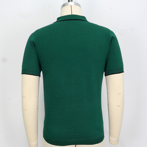 Nueva Llegada: Camiseta Polo Personalizada Verde y Blanca para Hombre, Transpirable, de Viscosa Tejida, para Uso en Restaurantes - Product Image 5