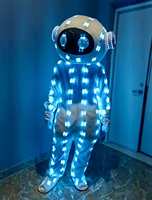 Traje Luminoso LED de Robot, Disfraz LED para Juego de Roles Espaciales, Traje LED de Colores para Discoteca, Disfraz LED para Bailarines, Actuaciones en Escenario