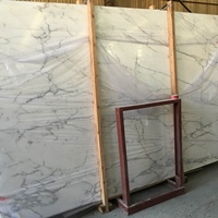 Marbre blanc le plus populaire calacatta dalles blanches marbre naturel pour carreaux de sol