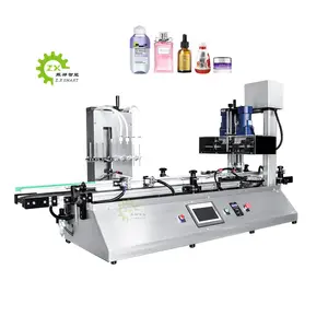 ZXSMART otomatik masa üstü parfüm küçük şişe dolum makinesi kozmetik krem kavanoz sıvı dolum kapaklama ve etiketleme makinesi