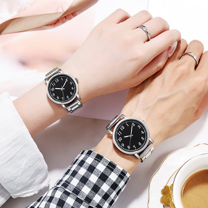 Reloj de pulsera de acero para hombre, reloj para mujer, reloj de cuarzo - Product Image 2