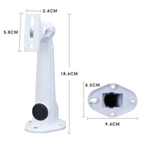 Support mural universel pour caméra CCTV en alliage d'aluminium blanc Lishen LS-1212 19 cm, directement de l'usine, pour extérieur/intérieur