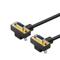 Kabel DB9 Male-Male Sudut Kanan dengan Konektor Berlapis Emas untuk Transfer Data RS232