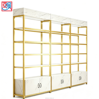 Étagère de présentation de haute qualité, cadre métallique, multi-niveaux, vitrine de présentation pour magasin, boutique, cosmétiques, centre commercial