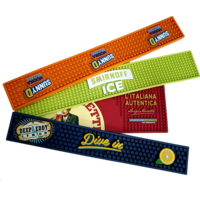 Tapis de bar à cocktails de luxe écologique personnalisé tapis de bière en caoutchouc PVC souple avec logo en relief accessoires de chemin de goutte à goutte de bar personnalisés