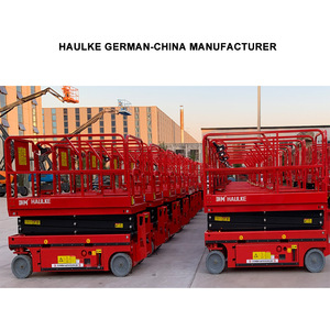 Alemán-Fabricante de plataformas de trabajo aéreo de China, plataformas elevadoras de tijeras eléctricas autopropulsadas Haulke a la venta - Product Image 2