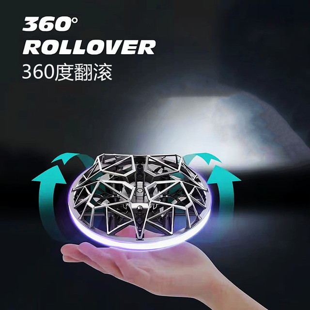 2023 Child Spinning Top Toys UFO Flying Ball Radio Control Toys Sensor Drone with Colorful Light