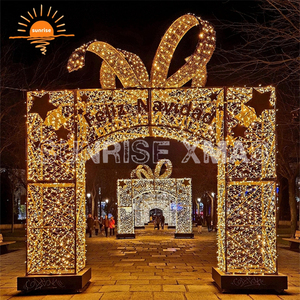 IP65 impermeable al aire libre casa patio decoración escultura motivo LED luz Navidad decoración caja de regalo 3D caja de regalo LUZ DE Navidad - Product Image 1
