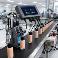 Impresora de Inyección de Tinta Térmica en Línea Docod OEM/ODM T260E de 25.4mm, Impresión de Códigos de Barras por Lotes, Máquina de Codificación de Fechas para Huevos, Botellas y Cajas