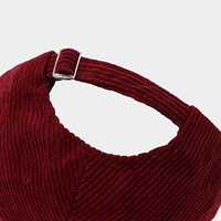 Gorras de Pana Bordadas de Color Sólido de Alta Calidad, Gorras de Béisbol Ajustables para Mujer, Estilo Casual para Primavera y Otoño
